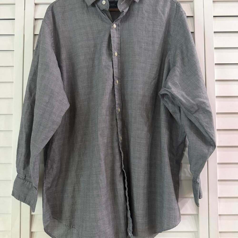 Polo Ralph Lauren Men's Grey and Blue Shirt